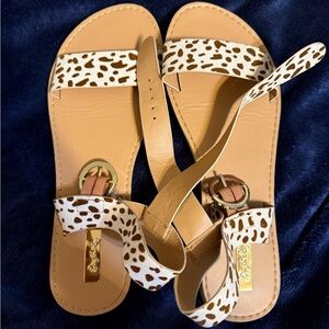 cow print sandals